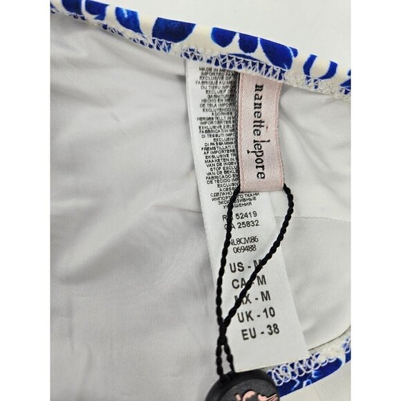 New Nanette Lepore Enchantress Bikini Top Womens M Azure Blue - Picture 6 of 6